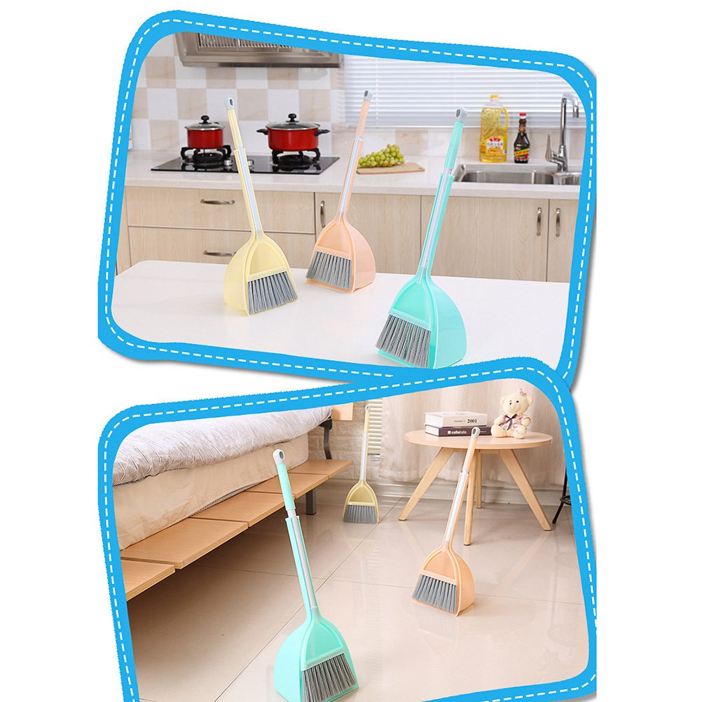 Kids Outdoor Broom - 子供用ほうきとシャベルセット、ミニほうき、モップ、黄色い清掃用具、子供向け家事ごっこ遊び、屋内・屋外用クリーナー。