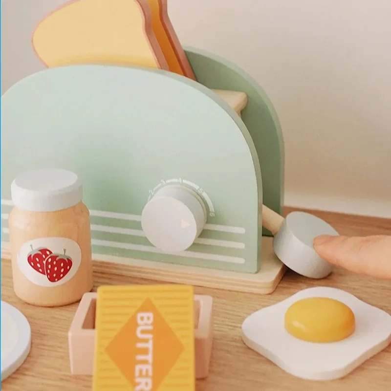 木製シミュレーショントースターおもちゃ キッズごっこ遊びキッ - Kids Outdoor Kitchen Accessories のレビューと価格
