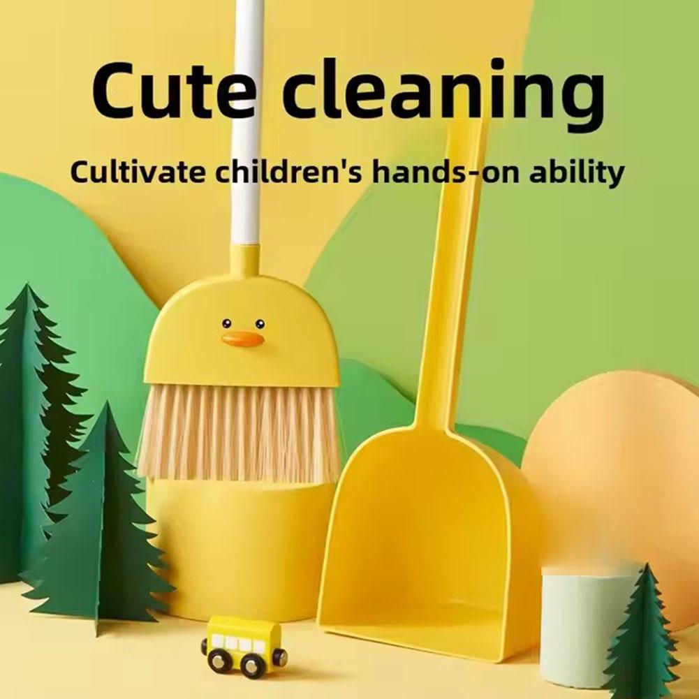 ミニ子供用ほうきとちりとり、漫画猫の柔軟な毛先、子供向けごっ - Kids Outdoor Broom のレビューと価格