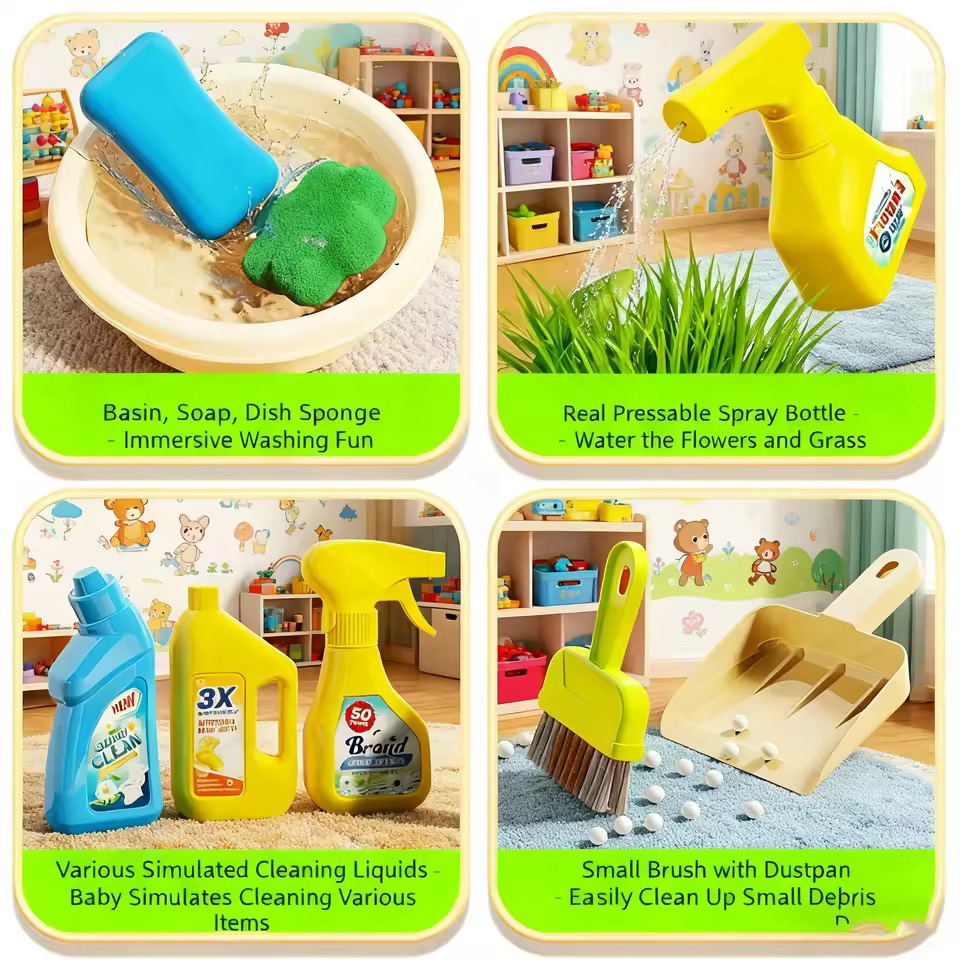 ごっこ遊びおもちゃ 子供用模擬清掃ツール 家庭用清掃ツール  - Kids Outdoor Broom のレビューと価格
