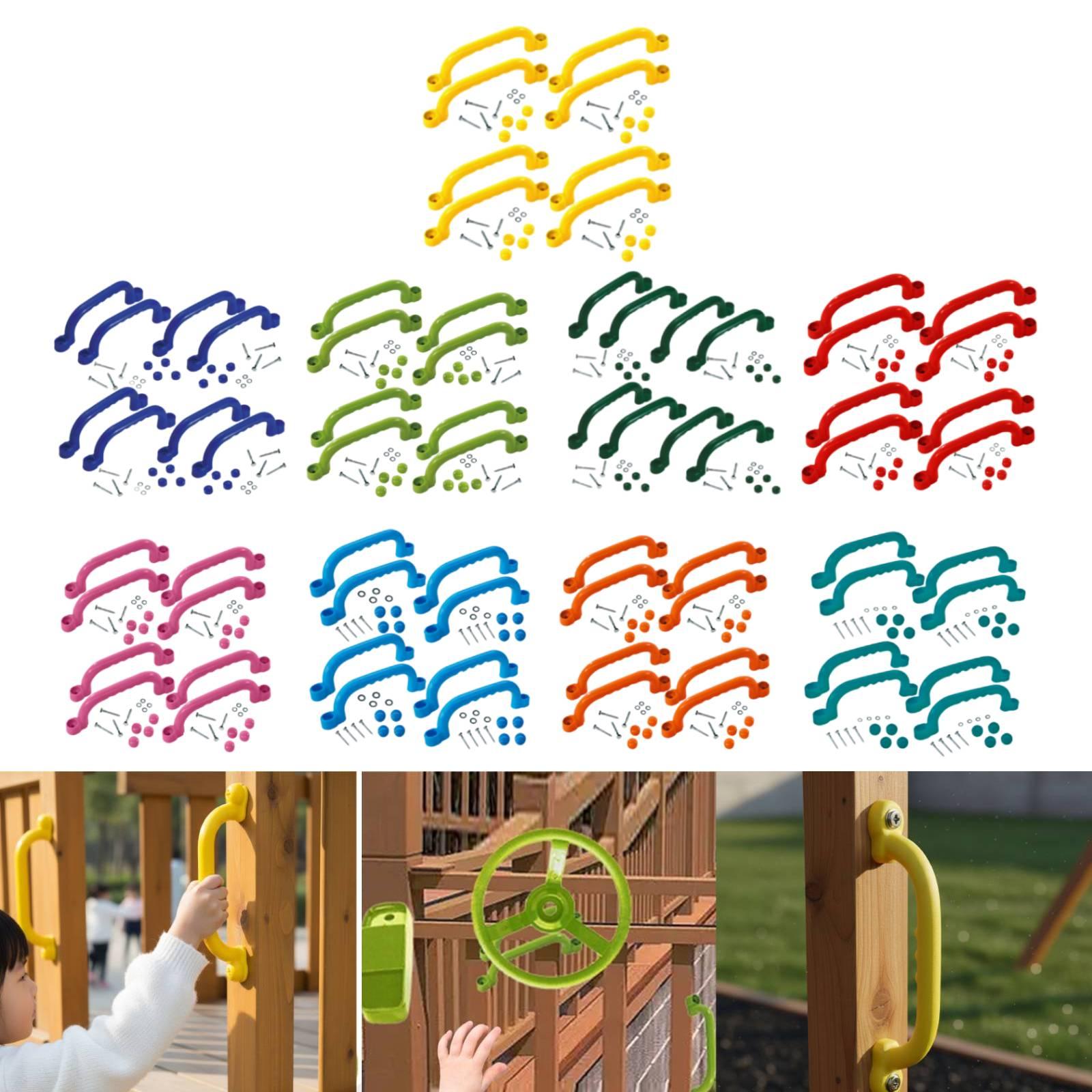 8ピースクライミングハンドル屋外プレイセット子供用遊び場アク - Kids Outdoor Climbing Frame のレビューと価格