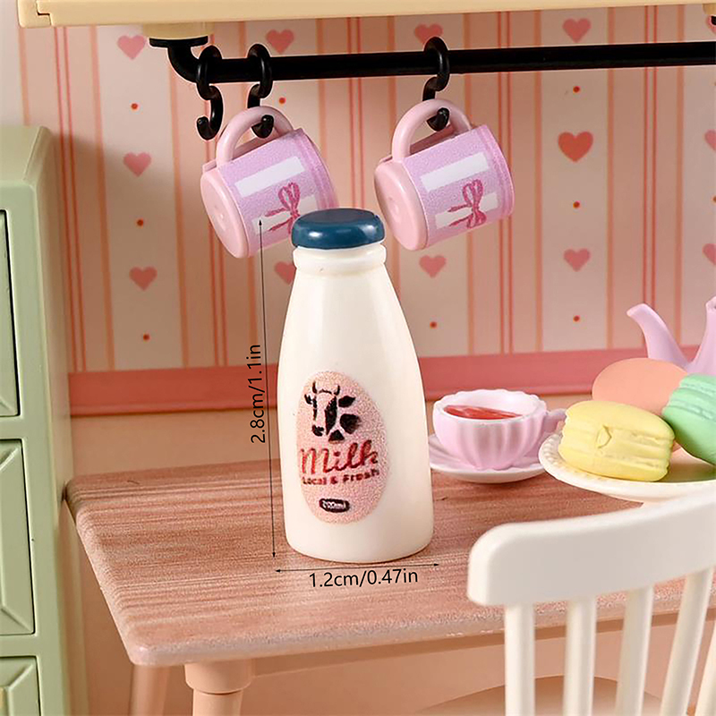 ミニチュア食品模型玩具牛乳瓶ドリンクドールハウスアクセサリー - Kids Outdoor Kitchen Accessories のレビューと価格